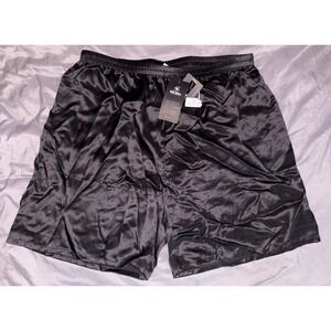 NEW SilkSilky Women's Plus Size 100% Silk Black Sleep Shorts XXL